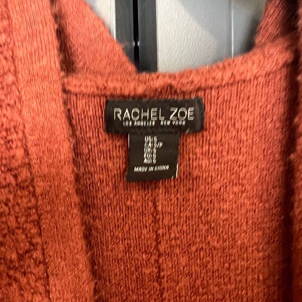 Rust Orange Open Front Vest - Picture 2 of 3